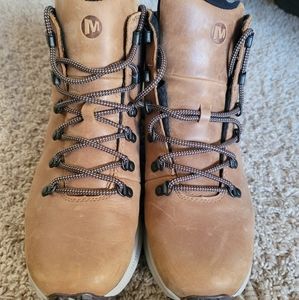 Mens Merrell Ontario Mid Hiking Boots - Brown Sugar size 11